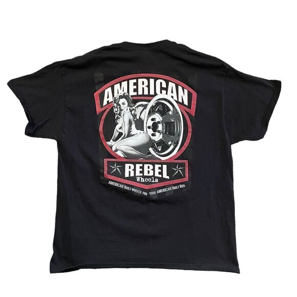 AMERICAN REBEL Pin Up Girl T-Shirt Black Size XL - Picture 1 of 6
